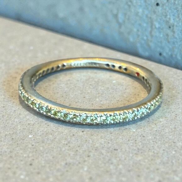 HIDALGO QVC Fine Stackable CZ Eternity Wedding Ring Band Sz 7 Sterling 925 - Picture 1 of 6